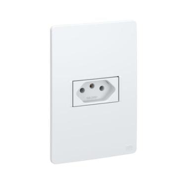 Imagem de Conjunto 1 Tomada 10A 2P+T com Placa Branco Esatta Weg