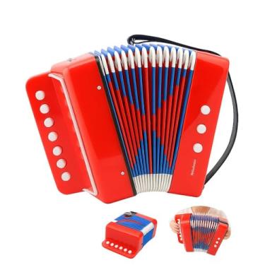 Imagem de Gaita Sanfona Infantil 3 Baixos 7 Teclas Instrumento Musical