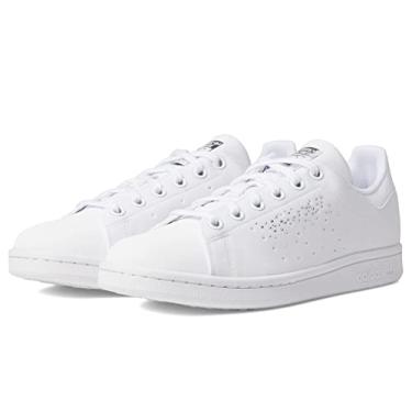 Imagem de adidas Tênis infantil Originals Stan Smith Cloudfoam, Branco/Prata Metálico, 5.5 Big Kid