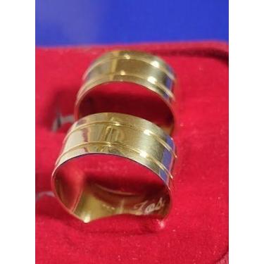 Imagem de Alianças Par Casal Nmoro Casamento Ouro 18 Kilates 10 Gramas 9 mm Maci