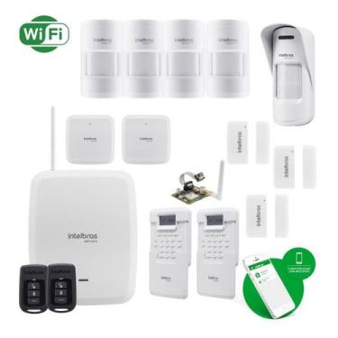 Imagem de Kit De Alarme Sem Fio Wi-fi E Gprs 3g Amt 8000 Intelbras