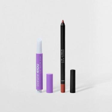 Imagem de Kit Lip Balm Pen Clear + Lápis Labial Marrom (2 Produtos) - OCÉANE