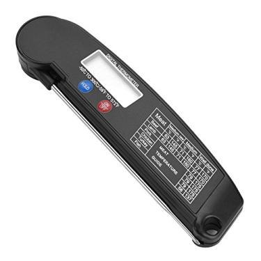 Imagem de Zerodis Termômetro Alimentar Digital LCD para Churrasqueira Com Churrasco Com Tela LCD Grande, Segura e Durável - Bife, Peixe, Carne - Preto/laranja (Preto)