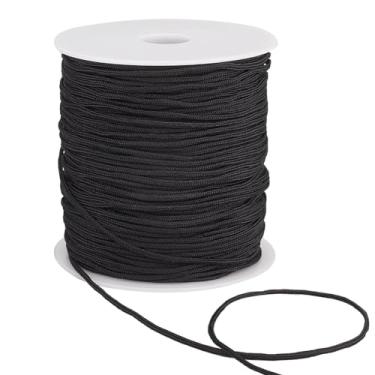 Imagem de PH PandaHall Fio De Nylon Preto 2 Mm, 100 Jardas, Para Sinos Vento, Nó Chinês, Colar Com Miçangas, Acabamento Pulseira Da Amizade Em Macramê Kumihimo, Artesanato Fabricação Joias