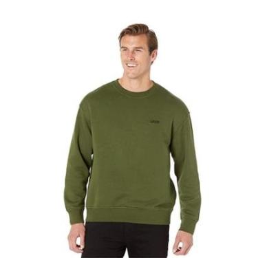 Imagem de Moletom Levis Crewneck Fleece Embroidered Verde Militar-Masculino