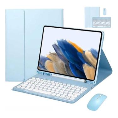 Imagem de Kit Capa, Teclado Redondo, Mouse Para Samsung Tab S7 / S8 11