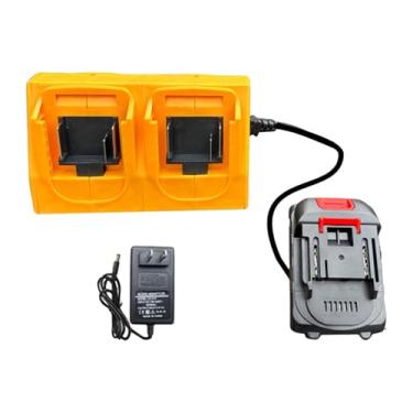 Imagem de AsrMyjcx Conjunto de adaptadores elétricos para ferramentas elétricas sem fio, amarelo, compatível com plugue americano BL1830B-2 com vários slots, portátil, 4 Vagas