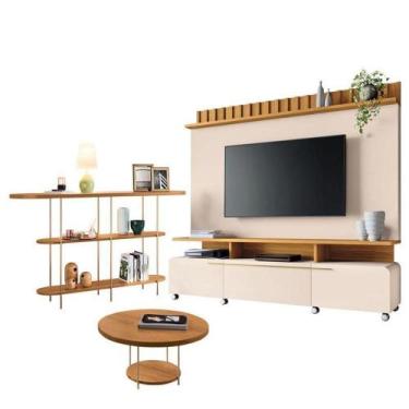 Imagem de Estante Home Theater Artís Off White Cinamomo E Aparador Infinity E Me