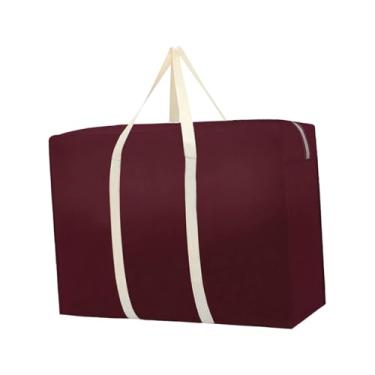 Imagem de AFXGUSD Bolsa de Mudança, Bolsa de Armazenamento, Multifuncional, Reutilizável, Resistente Ao Desgaste, Organizadora de Embalagem, Bolsa de Viagem para Dormit, 78x55x25 cm Borgonha, Tamanho real
