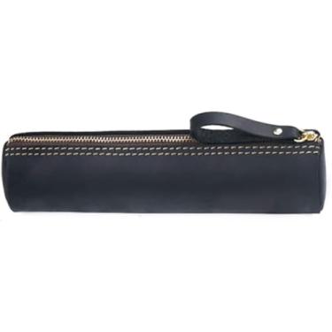 Imagem de Estojo De Lápis De Couro E Pincéis De Couro Para Escola, Escritório E Trabalho Para O Trabalho, Escritório, Dark Green, 20.5x5.2x5.2cm