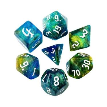 Imagem de Dados de RPG Fantasy Starlight - Design Retrô com Cores Incríveis, Cap