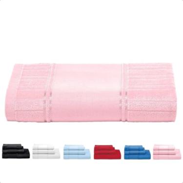 Imagem de Toalha de Banho Para Bordar Grossa Grande Macia Aveludada - Dohler (Rosa)