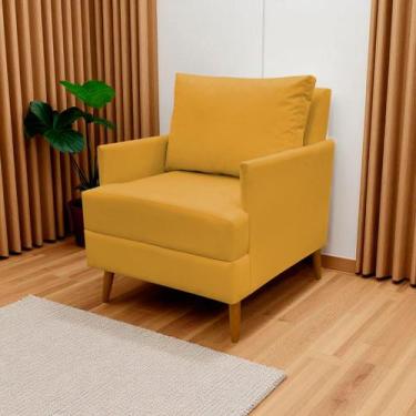 Imagem de Poltrona Decorativa Para Sala Recepção Consultório Escritório Serena S