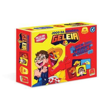 Imagem de Jogo Da Memoria Madeira 40 Peças Youtuber Geleia - ALGAZARRA BRINQUEDO