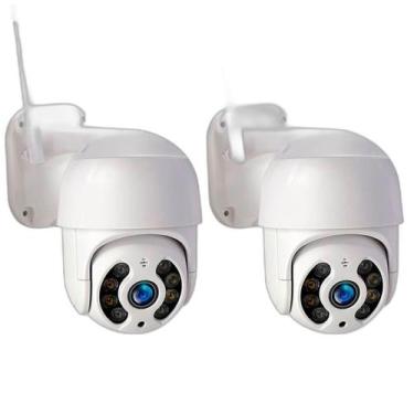 Imagem de Kit 2 Câmeras Externa Segurança Wi-Fi Ip Giratória 360 Full - Bivena