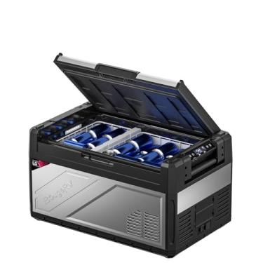 Imagem de BougeRV Refrigerador Portátil De 12 Volts, Refrigerador E Freezer Automotivo Rocky V2.0 De Zona Dupla De 41 Litros Com Controle Por Aplicativo, Refrigerador Com Compressor 12/24 V Cc, 110 A 240 V C