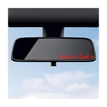 Imagem de DXNQ 4 peças de decalques de espelho retrovisor Trust in God, adesivos decorativos de vinil automotivo para espelho retrovisor, adesivos impermeáveis Trust in God para laptop de carro, caminhão
