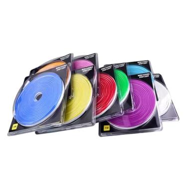 Imagem de Fita De Led Neon ALTAMENTE Flexível Com 5 Metros 12V Resistente A Água Mangueira Colorida Silicone Brilho de Luz Impermeável Decoração Iluminação Noturna Branco Quente, Branco Frio, Verde Claro, Roxo, Azul Claro, Azul Escuro, Verde, Rosa, Laranja, Amarelo E Vermelho LINHA PREMIUM DUPIN (White)