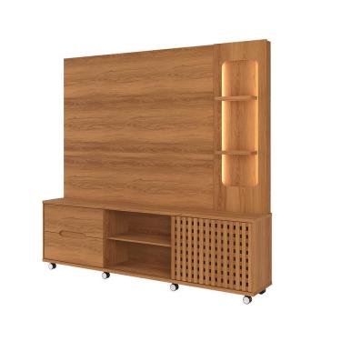 Imagem de Home 2,10m Lukaliam Móveis Para Tv Até 70 Polegadas C- Led No Nicho Jequitiba Jequitiba