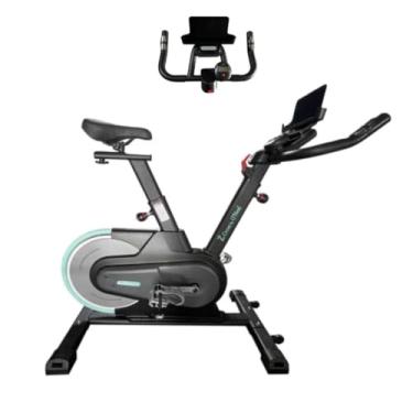 Imagem de Bicicleta Spinning Magnética com 9 Níveis de Ajuste, Freio de Emergência, Suporte para Celular, Banco Ajustável – Uso Residencial