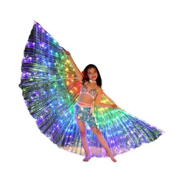 Imagem de Myohyinwon Fantasia de princesa para meninas com asas e borboletas de LED para meninas para festas de Natal e Halloween, Colorido., Kid Size