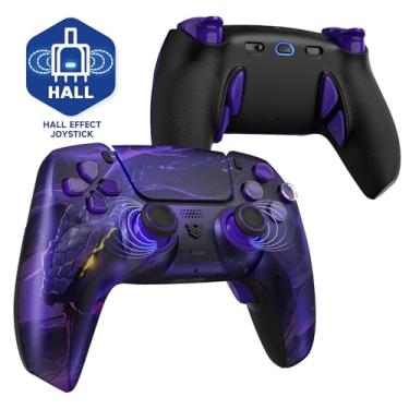 Imagem de HEXGAMING Controle PHANTOM Pro com 4 botões remapeáveis, 6 perfis de remapeamento, 8 adesivos analógicos intercambiáveis e gatilhos ajustáveis compatíveis com ps5, PC, Mobile - Hall Effect Orochi