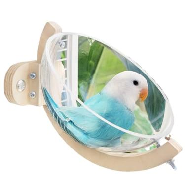 Imagem de Cama pequena de plástico à prova de mastigação com base de madeira para pendurar casa cabana gaiola de pássaro ninho para incubação cama de periquito lavável para papagaio periquito periquito