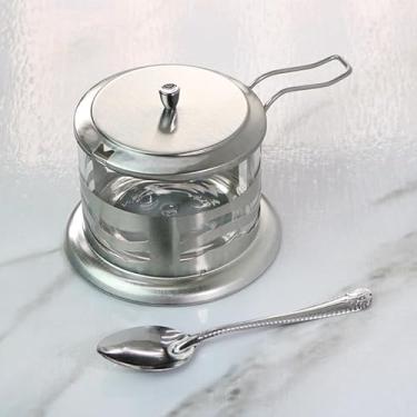 Imagem de Açucareiro em Vidro e Aço Inox com Tampa e Colher, 200ml