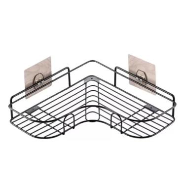 Imagem de Prateleira de Canto Adesivo, Multiuso para Cozinha, Banheiro e Quarto, Sem Furos - organizador de ambientes- prateleira porta shampoo