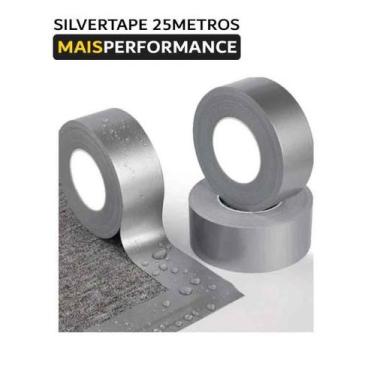 Imagem de Silver Tape Fita Adesiva Pronta Entrega Multiuso Profissional 44mm x 5