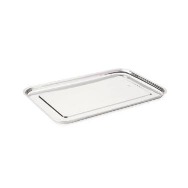 Imagem de Bandeja Retangular 36,5cm Travessa Lixada em Inox Forma