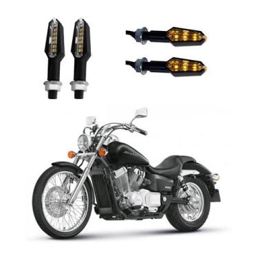 Imagem de KIT 4 Luz Seta Esportiva Pisca de Led Modelo P29 Para Moto Honda SHADO