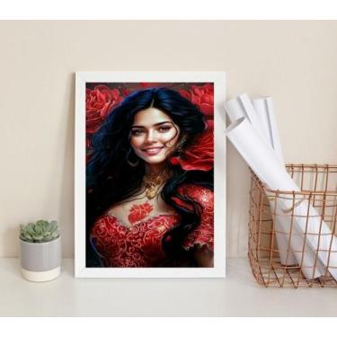 Imagem de Quadro Pomba Gira Menina Do Cabaré 33X24Cm - Com Vidro - Quadros On-Li