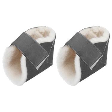 Imagem de Protetores de calcanhar Jeere para feridas de pressão, pele de carneir