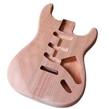 Imagem de Corpo de guitarra elétrica para Fender Strat Acessório de guitarra DIY Stratocaster Corpo de guitarra mogno inacabado