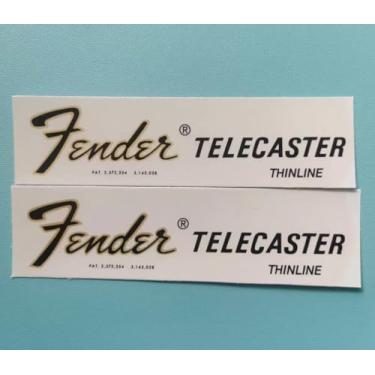Imagem de Adequado para adesivos de transferência de água com logotipo Tele personalizado da Fender para guitarra elétrica e baixo - filme rasgável de marca registrada