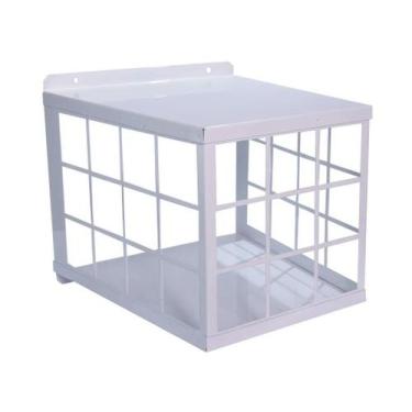 Imagem de Gaiola de Proteção Grade Quadrada Segurança Câmera Cftv Branca - VANSE