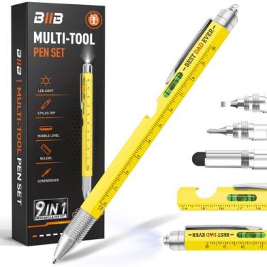 Imagem de Caneta multiferramenta BIIB 9 em 1 para pai e marido com lanterna LED