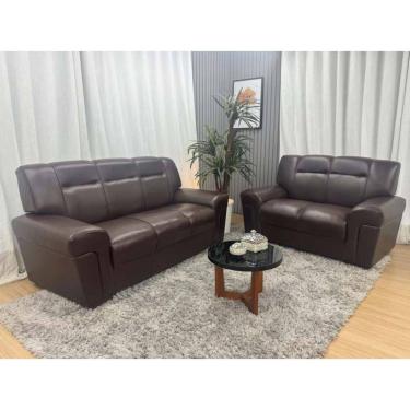 Imagem de Sofá 2 e 3 Lugares Corino Marrom Lazio Plus
