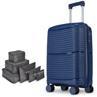 Imagem de Mala de Viagem Bahamas em Polipropileno, com Conjunto de 6 Organizadores de Bagagem (Mala Média Azul)