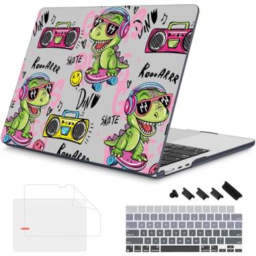 Imagem de Mektron Capa para MacBook Air de 13,6 polegadas 2025-2022 M4 M3 M2, modelo A3240 A3113 A2681 com tela de retina líquida Touch ID, capa dura brilhante impressa para MacBook Air de 13,6 polegadas