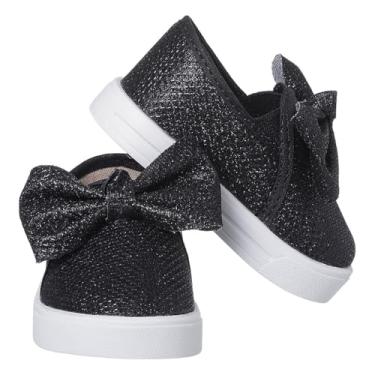 Imagem de Tênis Feminino Slip On Glitter Infantil Sapatilha Menina Brilho Laço (Preto, BR, Bebê, Numérico, 17)