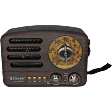 Imagem de Rádio Retro Portatil com Bluetooth 3 Bandas - Livstar
