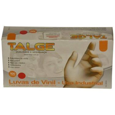 Imagem de 100 Luva Vinil Tamanho M Com Pó - Marca Talge  1Pct 