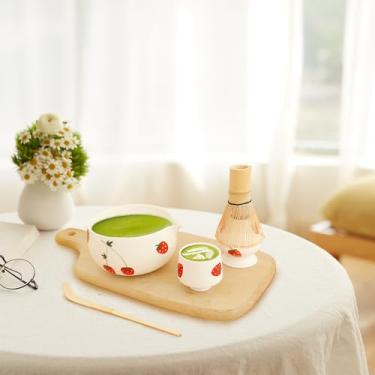 Imagem de Japanese Acessório Matcha, Kit Glaze Matcha para Chá Japonês, Tigela com Bico, Batedoretc para fazer Usucha, Koicha Latte (Estilo1)