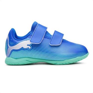 Imagem de Chuteira Futsal Puma Future 7 Play IT V PS, Azul, Verde, 26