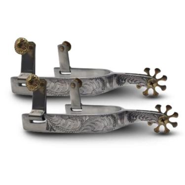 Imagem de Colorado Saddlery Espora de botas com gravação do Louisiana Roper (vendido em pares)