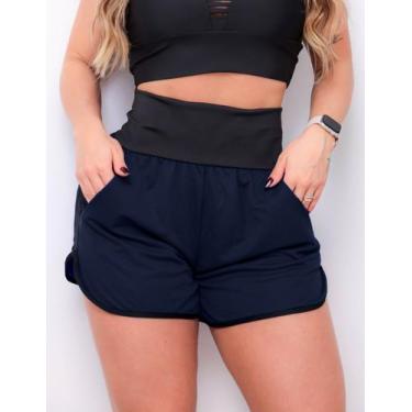 Imagem de Short Fitness de Corrida Feminino Dry Fit com Bolsos Laterais para Aca