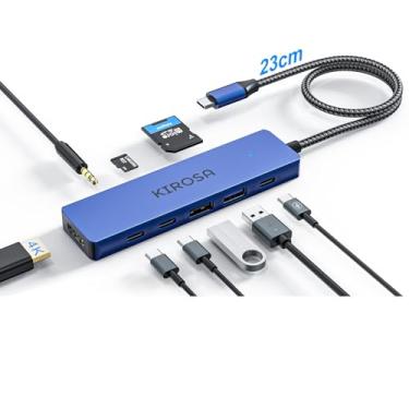Imagem de Adaptador USB C para HDMI: Adaptador multiportas USB C 9 em 1 para MacBook Air/Pro - USB C para 4K HDMI Hub Dongle com 100W PD USB3.0 - Hub USBC portátil compatível com laptops e outros dispositivos