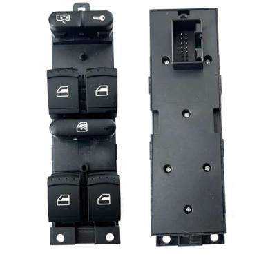 Imagem de Interruptor mestre de janela compatível com golfe: 1999-2006 Passat: 1998-2005 1J4959857, 1J4959857B, 1J4959857D, 3BD959857